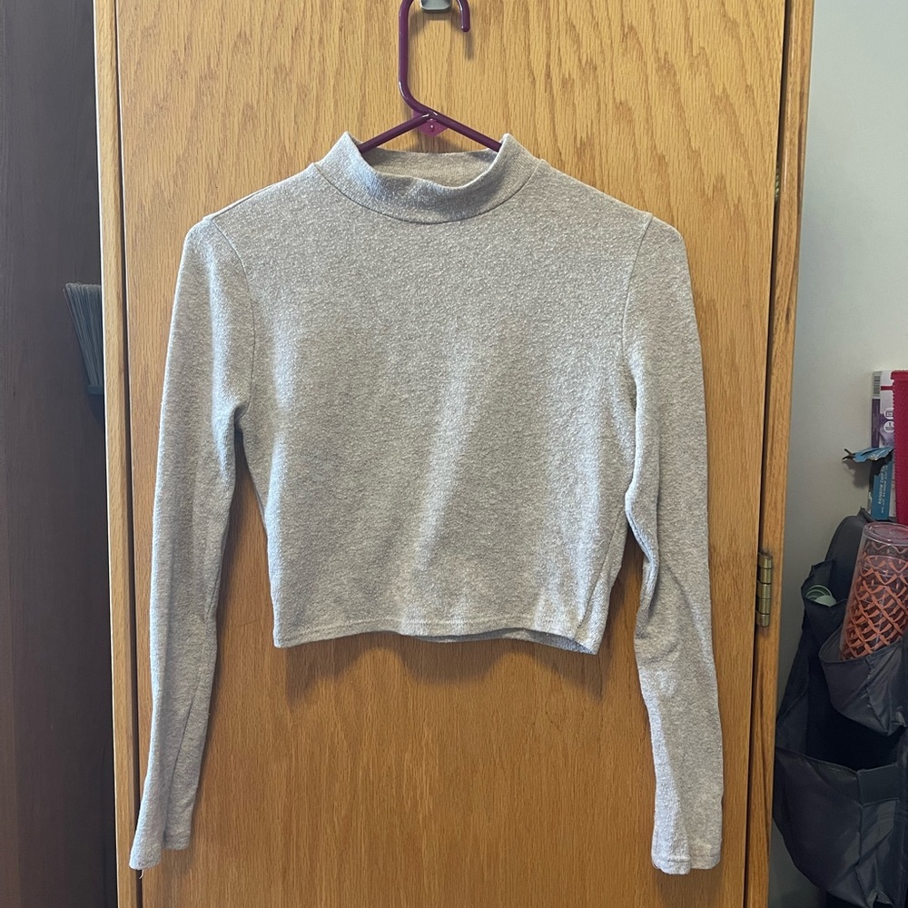 Mock Neck Crop Top
